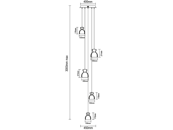 Závěsná křišťálová lampa KATRIA - V30045 8
