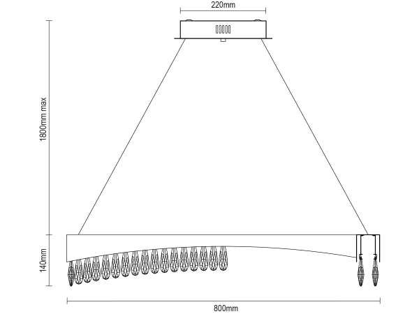 Závěsný křišťálový lustr AURORA 800 - V30077 9