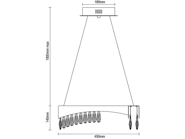 Závěsný křišťálový lustr AURORA 450 - V30075 7
