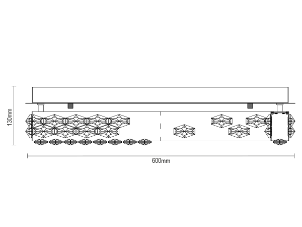 Stropní křišťálový lustr CLARIS 600 - V30007 6