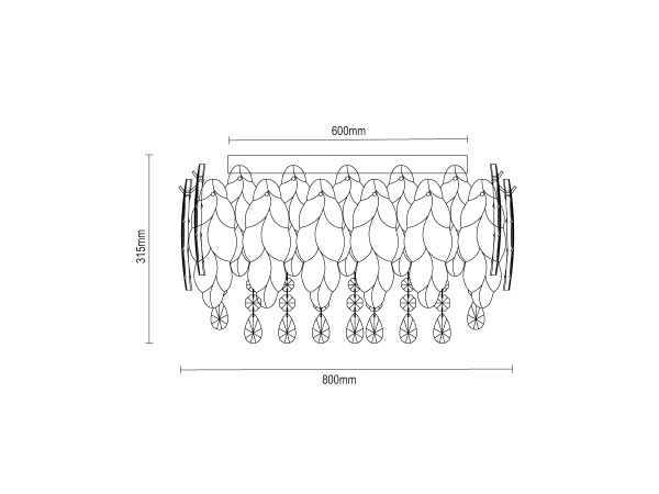 Stropní křišťálový lustr GURU 800 - V20108 6