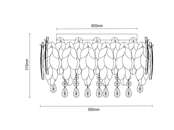 Stropní křišťálový lustr GURU 800 - V20108 7