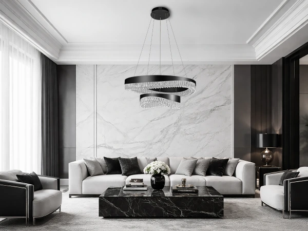 Závěsný křišťálový lustr AURORA 800+450 - V30078 2