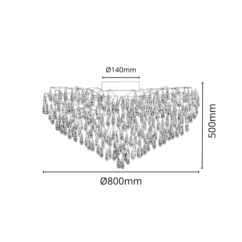 Stropní křišťálový lustr GOCCIA 800 - V20032 5