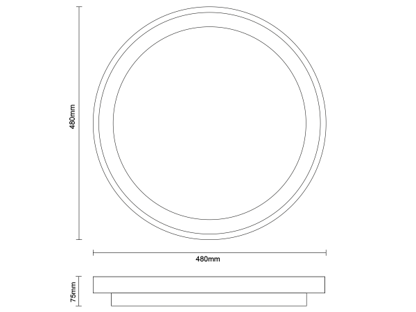 Stropní svítidlo LINIA 480 - 10016 8