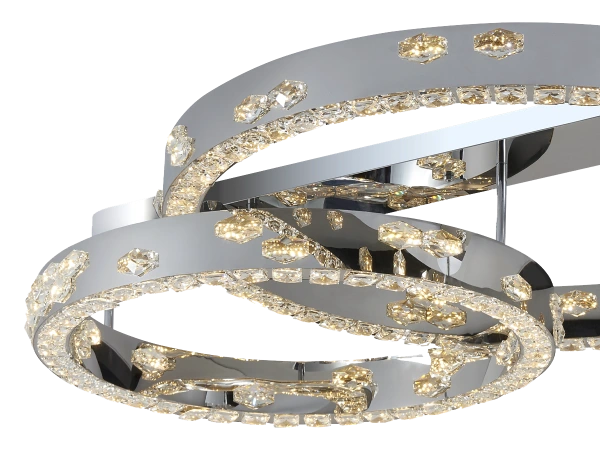 Stropní křišťálový lustr CLARIS 800+600 - V30009 8