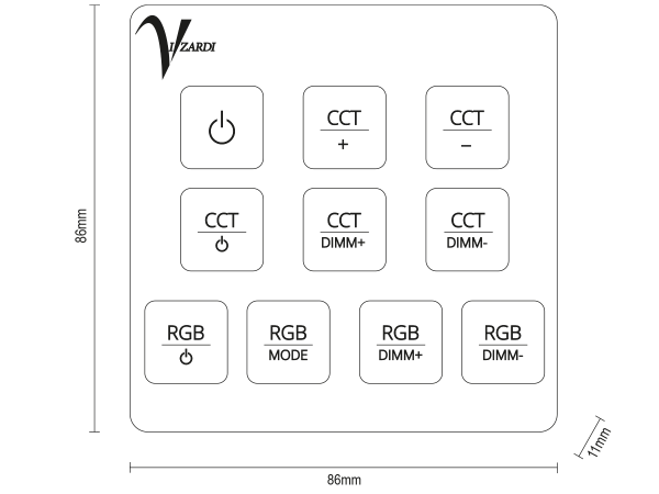 Nástěnné dálkové ovládání LINIA - 10006 6