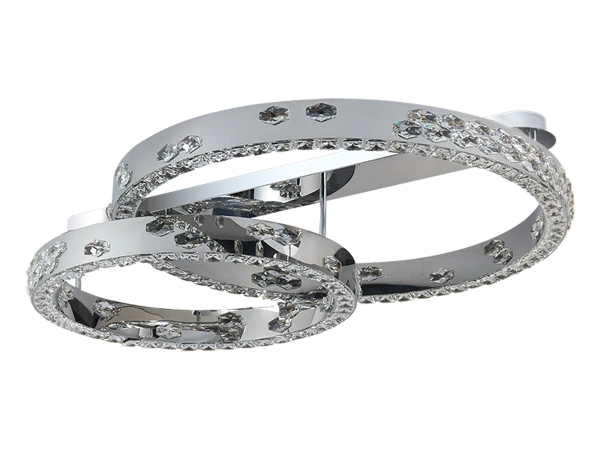 Stropní křišťálový lustr CLARIS 800+600 - V30009