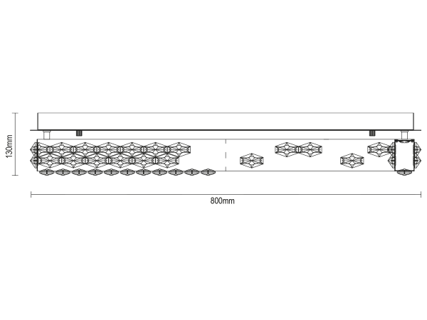 Stropní křišťálový lustr CLARIS 800 - V30008 6