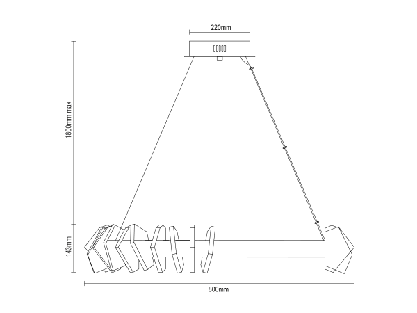 Závěsný křišťálový lustr PIKASO 800 - V30024 13