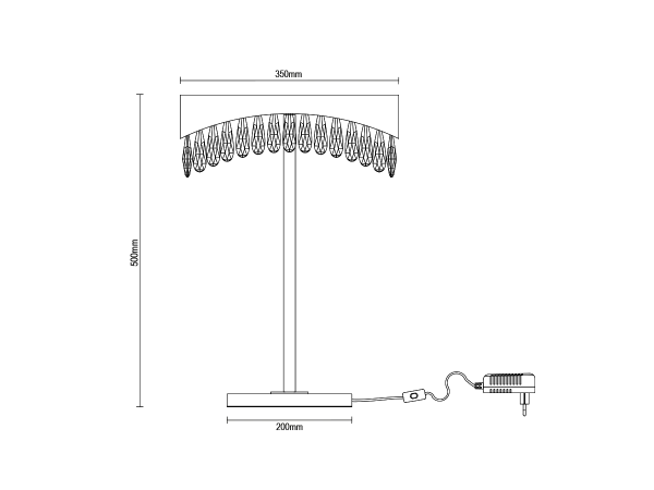 Stolní křišťálová lampa AURORA 500 - V30083 9