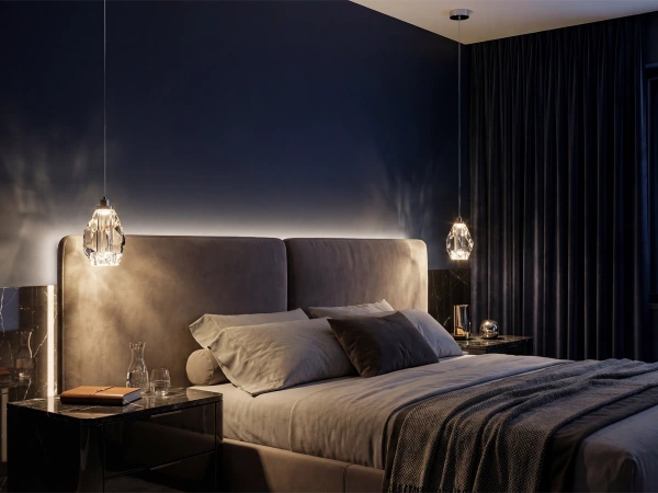 Závěsná křišťálová lampa DIAMOR CLEAR - V30051 1