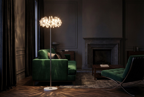 Křišťálová stojací lampa PIKASO 1550 - V30027 4