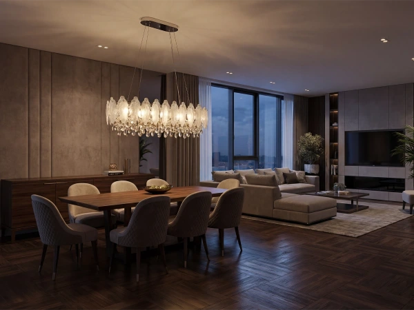 Závěsný křišťálový lustr GURU 1050x300 - V20101 2