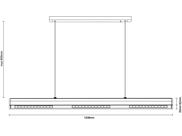 Závěsné svítidlo LINIA 1200 - 10001 8