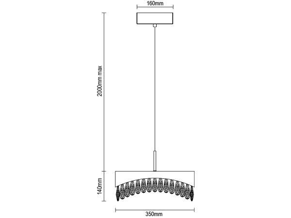 Závěsný křišťálový lustr AURORA 350 - V30074 8