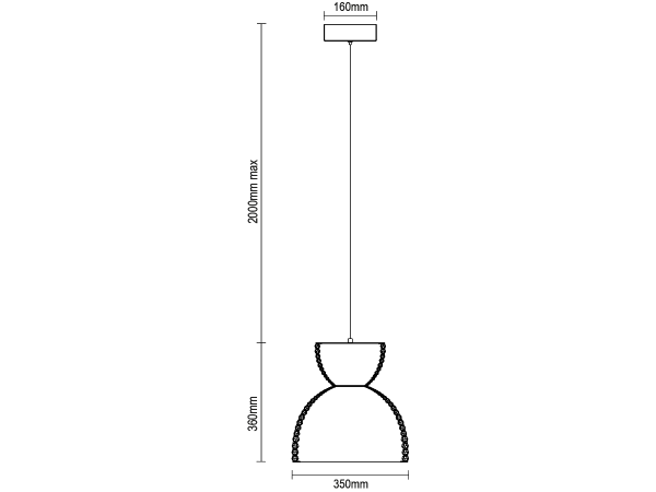 Závěsná křišťálová lampa KATRIA 350 - V30043 7