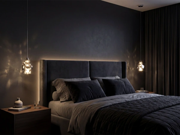 Závěsná křišťálová lampa DIAMOR SMOKE - V30053 2