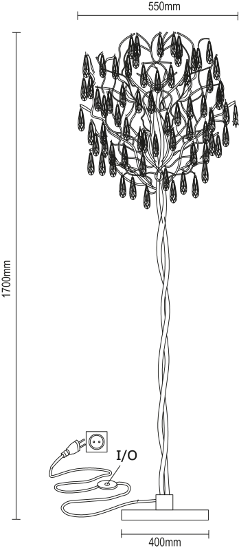 Křišťálová stojací lampa GOCCIA 1700 - V20037 5