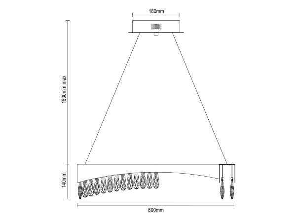 Závěsný křišťálový lustr AURORA 600 - V30076 8