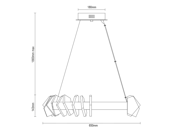 Závěsný křišťálový lustr PIKASO 650 - V30023 14