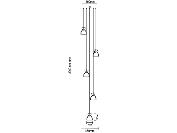 Závěsná křišťálová lampa KATRIA - V30044 6