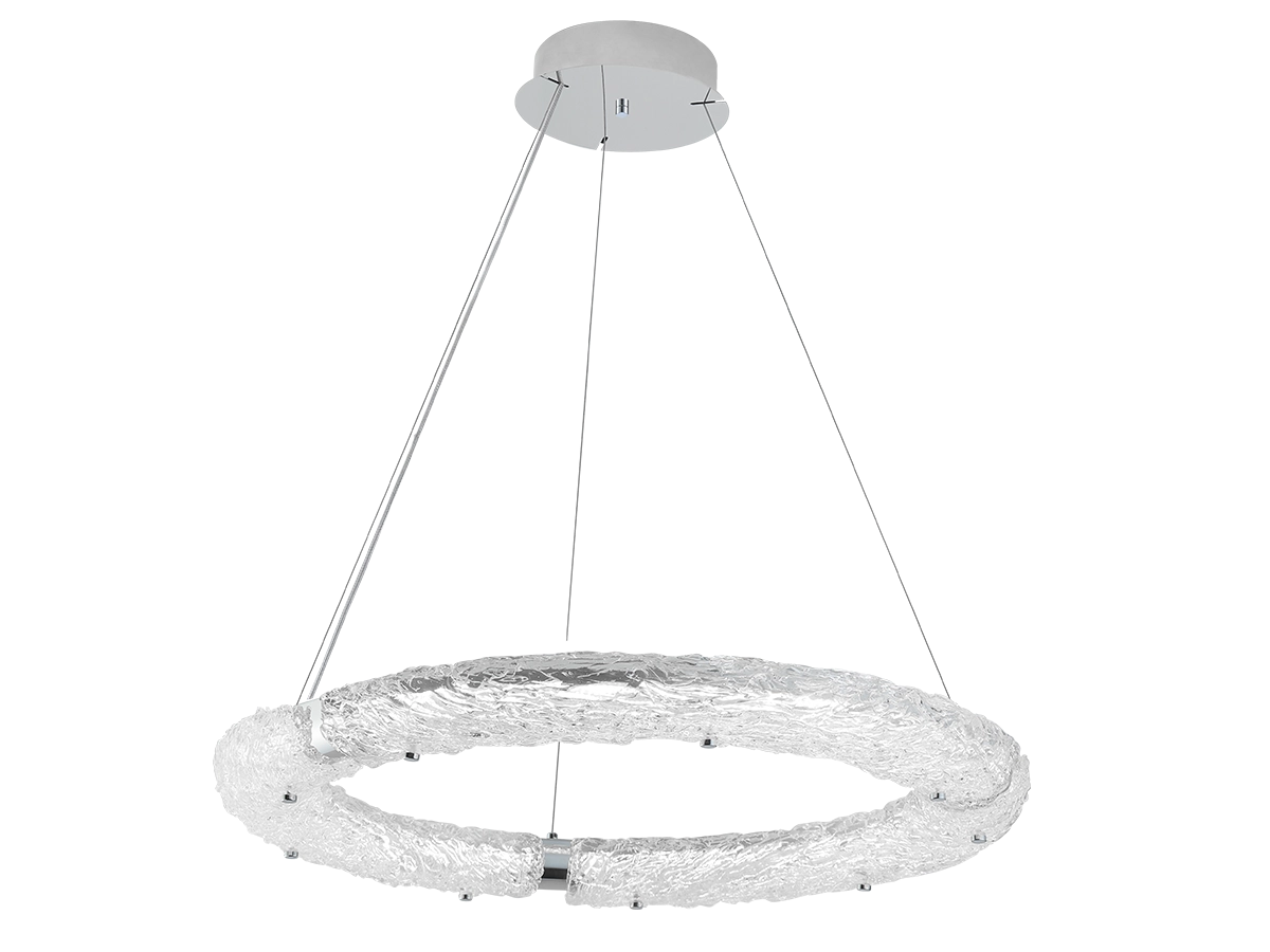 Moderní svítidla ze strukturovaného skla, která přinášejí jedinečný světelný efekt a čistý design do prostoru.